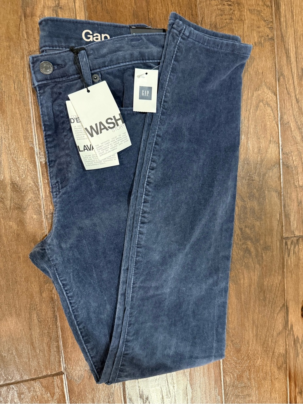 NWT Gap True Skinny Modern Stretch Corduroy Pants Blue 28R Women’s